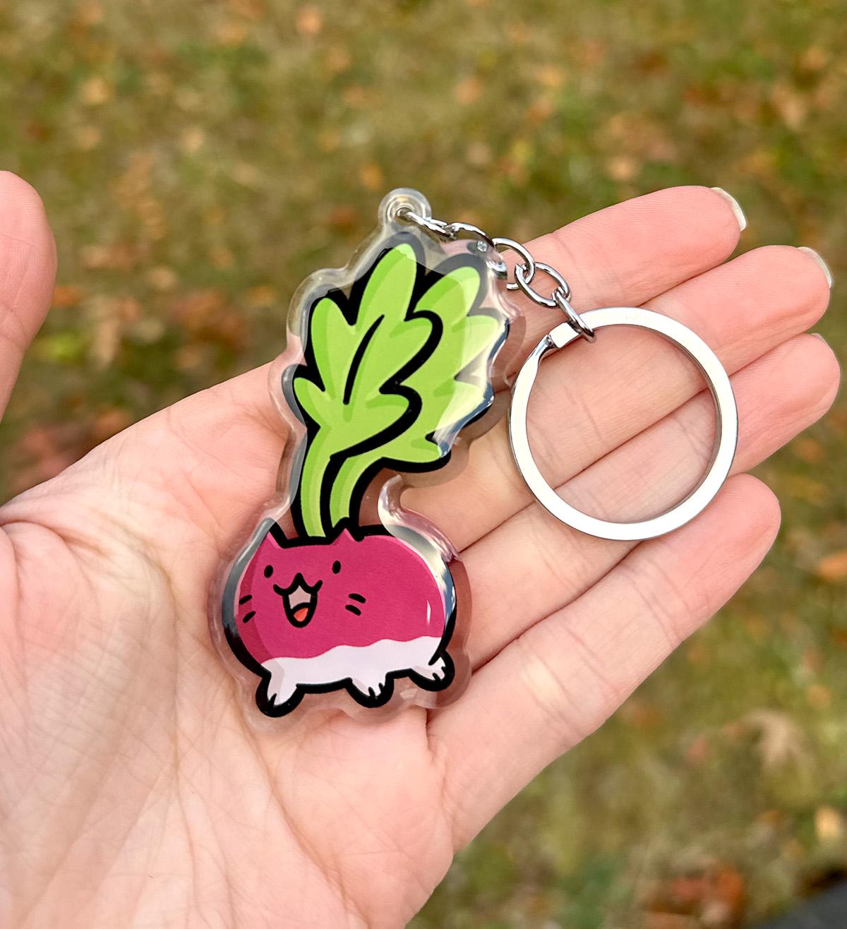 Turnip Cat keychain