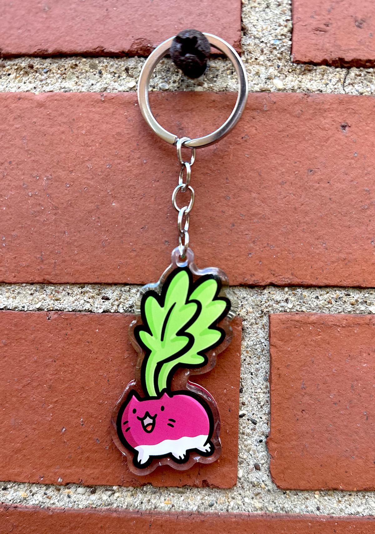 Turnip Cat keychain