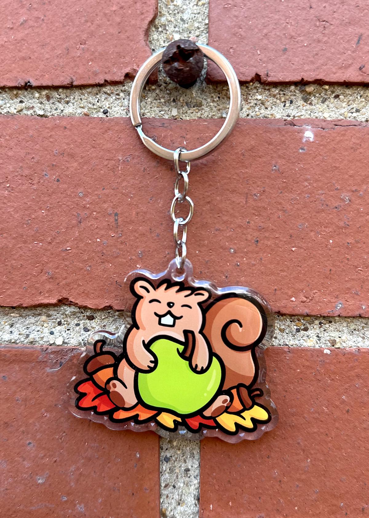 Fall Squirrel Keychain