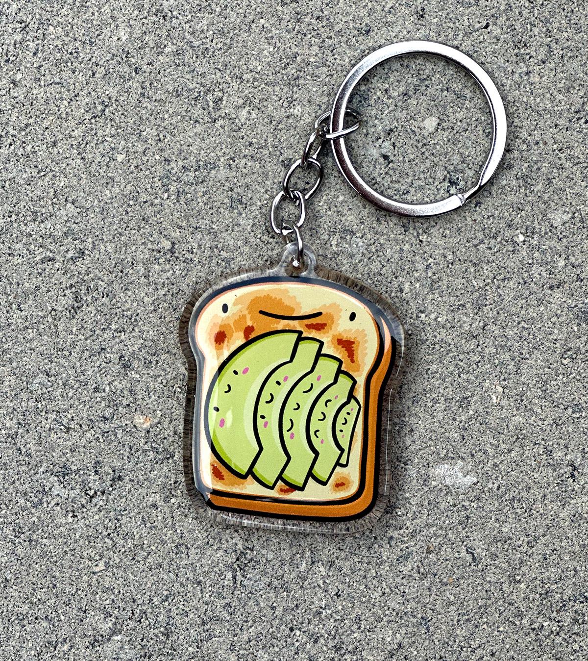 Avocado Toast Keychain