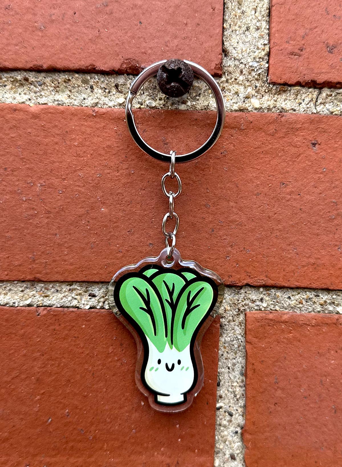 Bok Choy Keychain