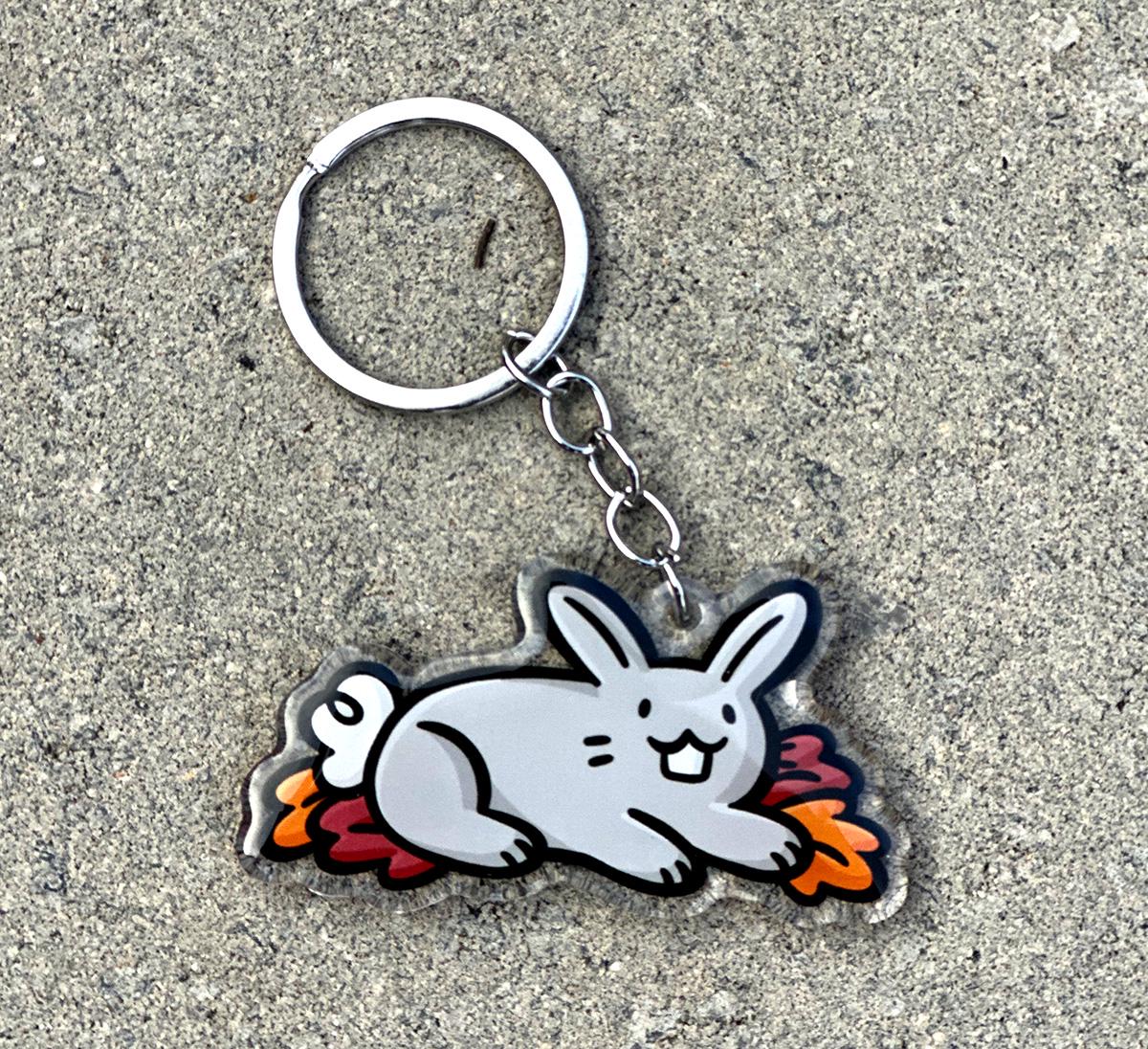 Fall Bunny Keychain