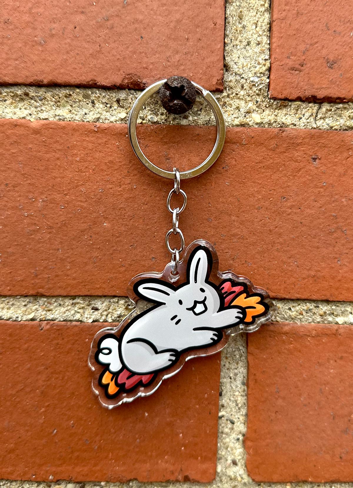 Fall Bunny Keychain