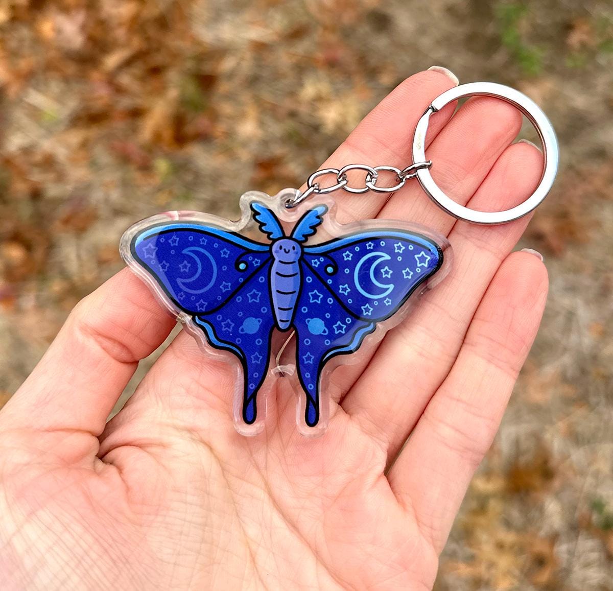 Lunar Moth Keychain