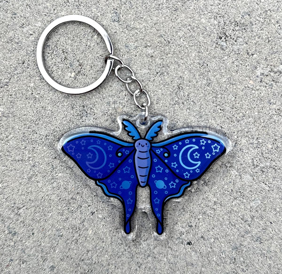 Lunar Moth Keychain