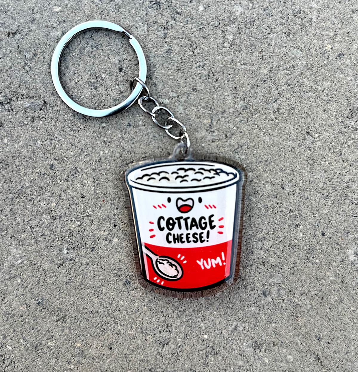 Cottage Cheese Keychain