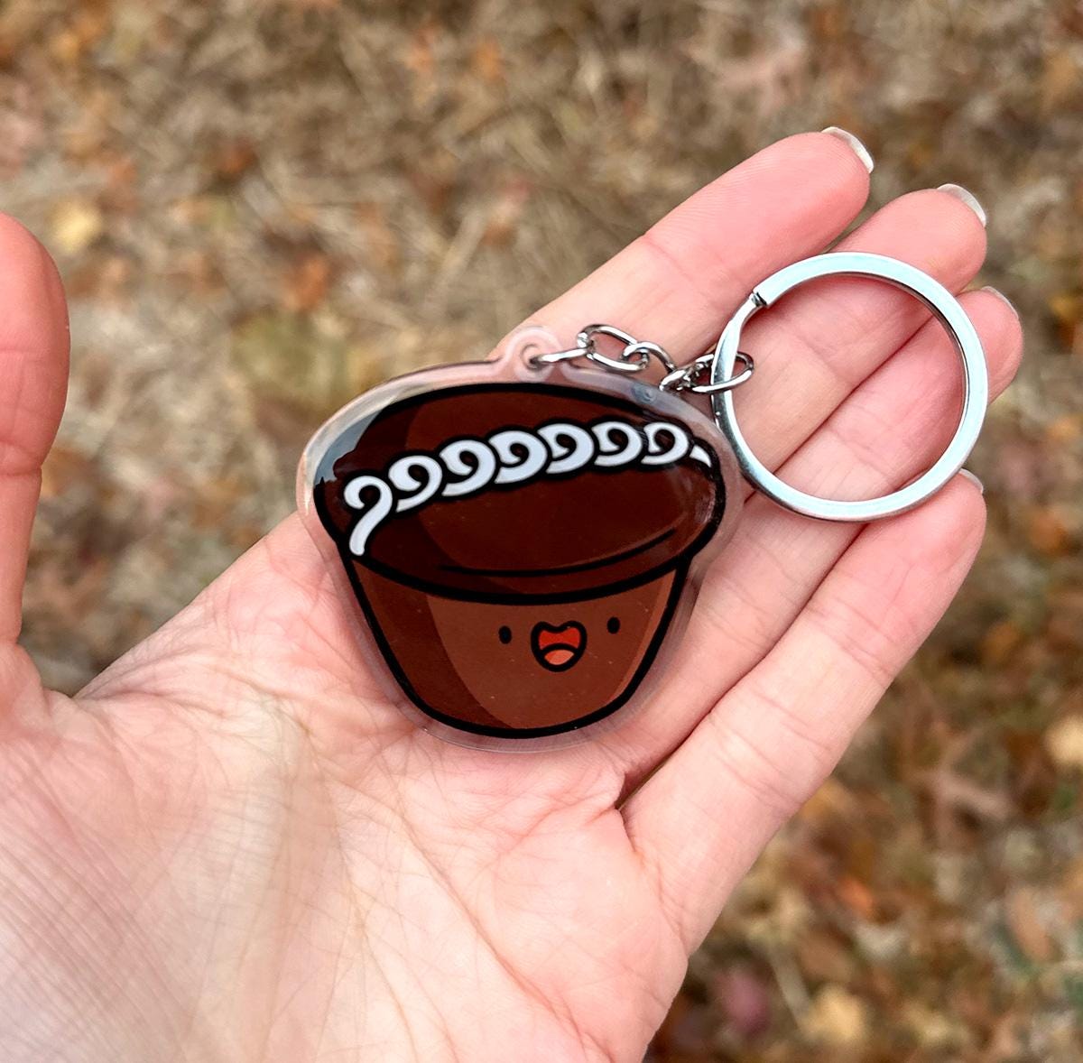 Chocolate Swirl Cake Keychain