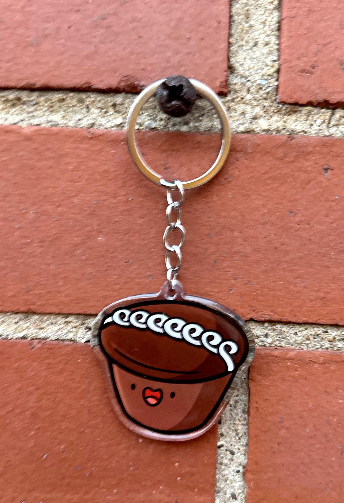 Chocolate Swirl Cake Keychain