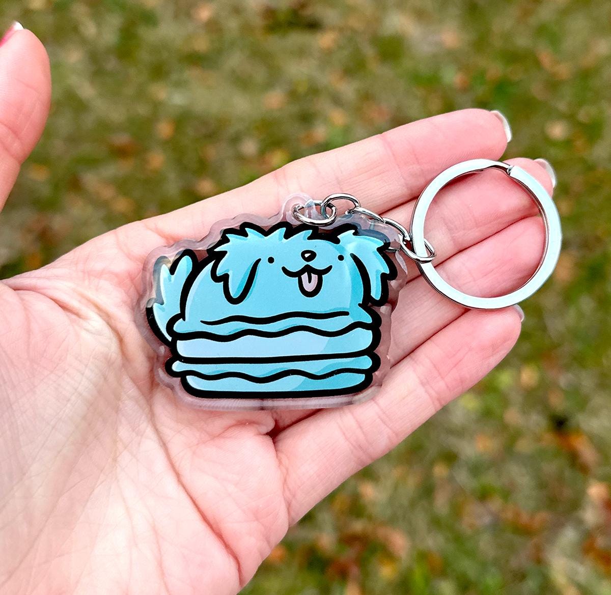 Macaron Dog Keychain