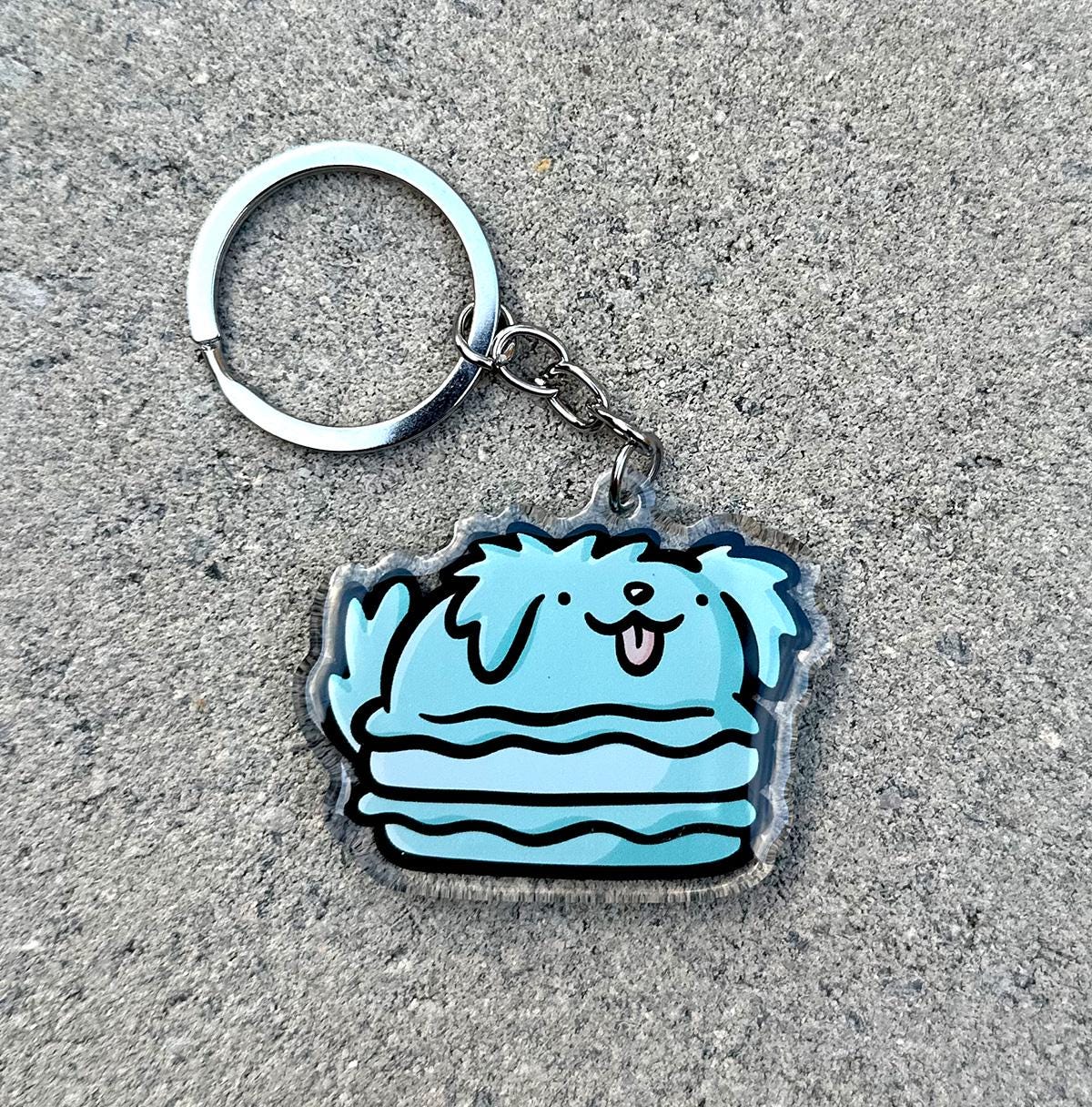 Macaron Dog Keychain