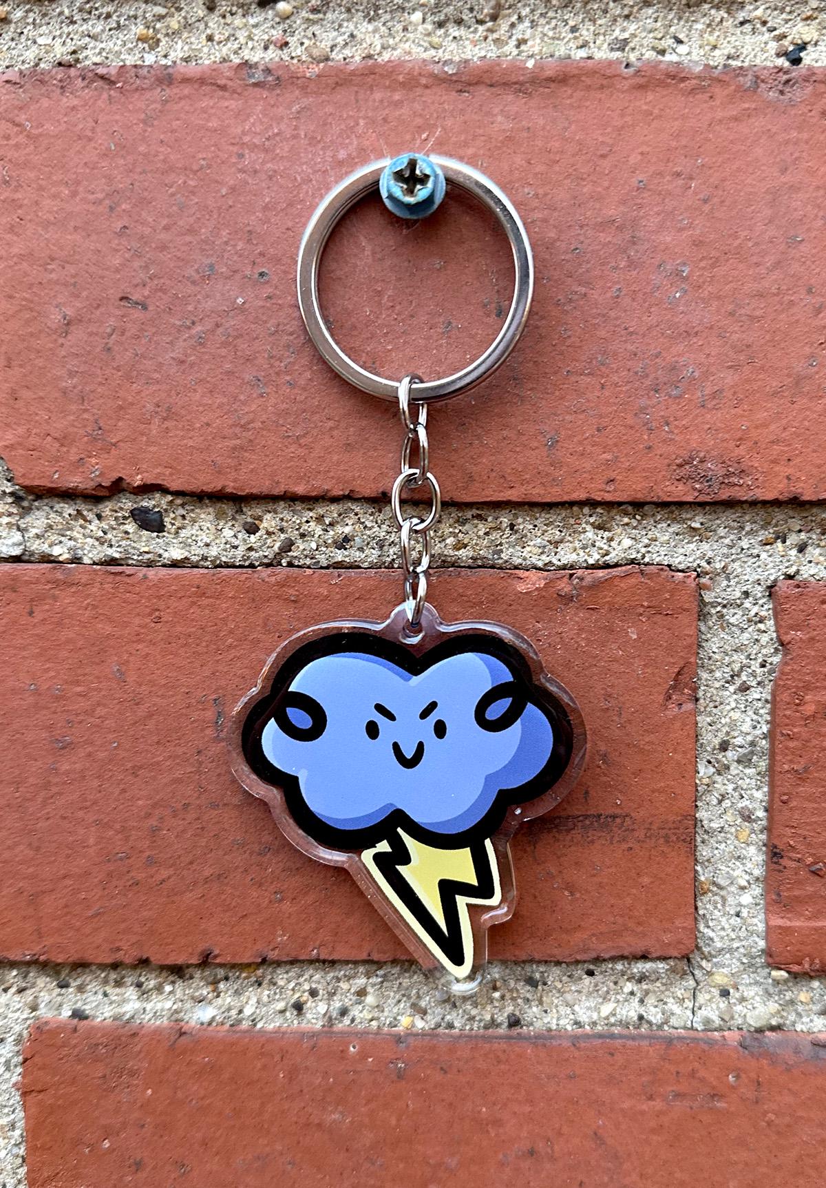 Storm Cloud Keychain