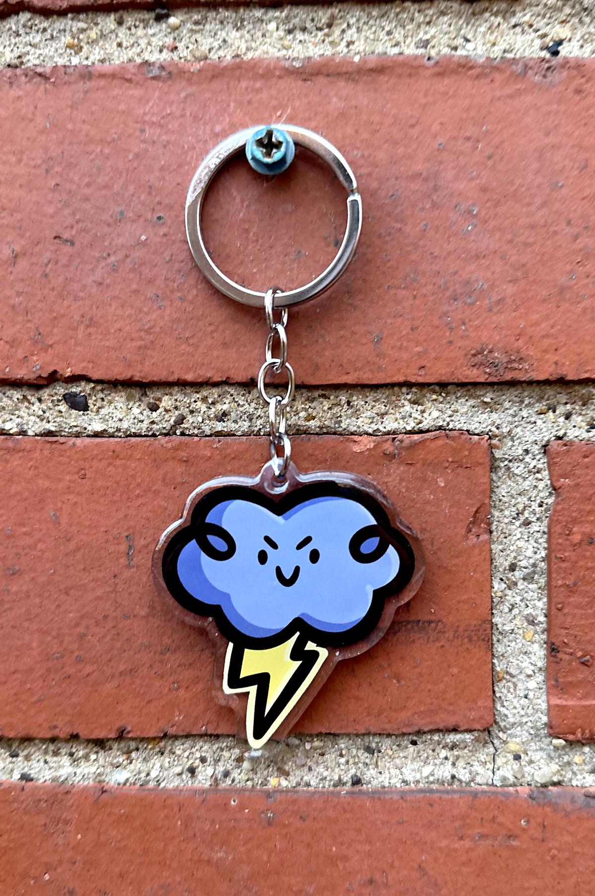 Storm Cloud Keychain