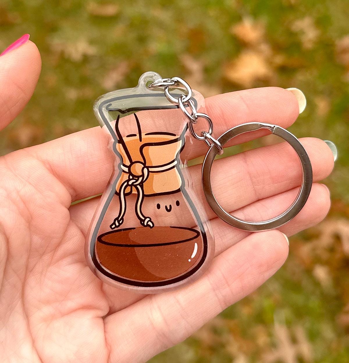 Pour Over Coffee Keychain