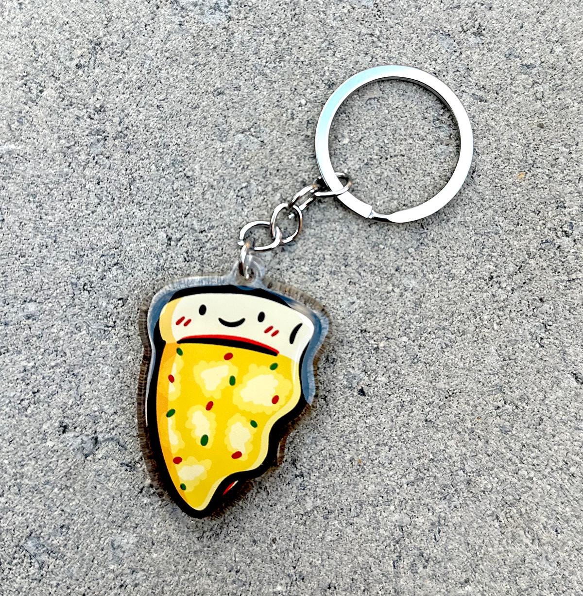 Cheese Pizza Keychain