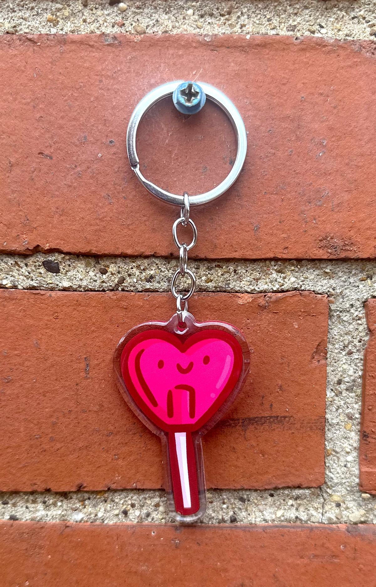 Heart Lollipop Keychain