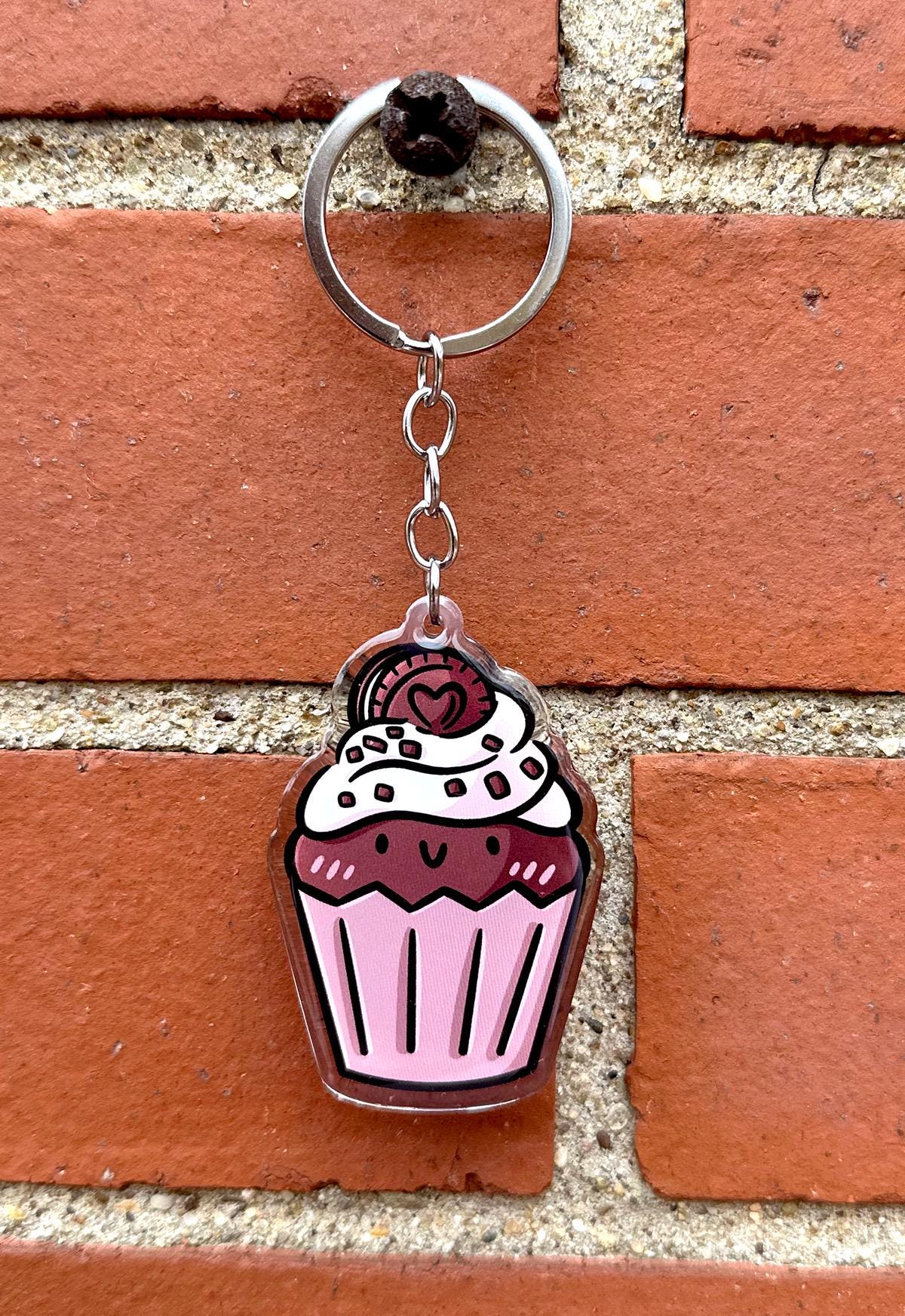 Chocolate Cupcake Keychain