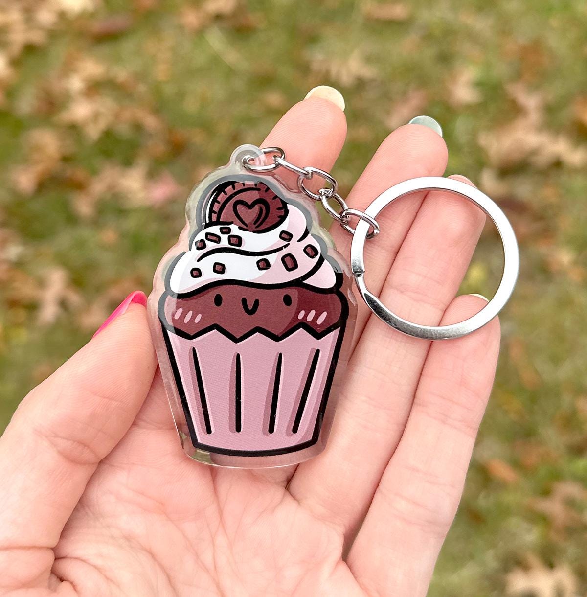 Chocolate Cupcake Keychain