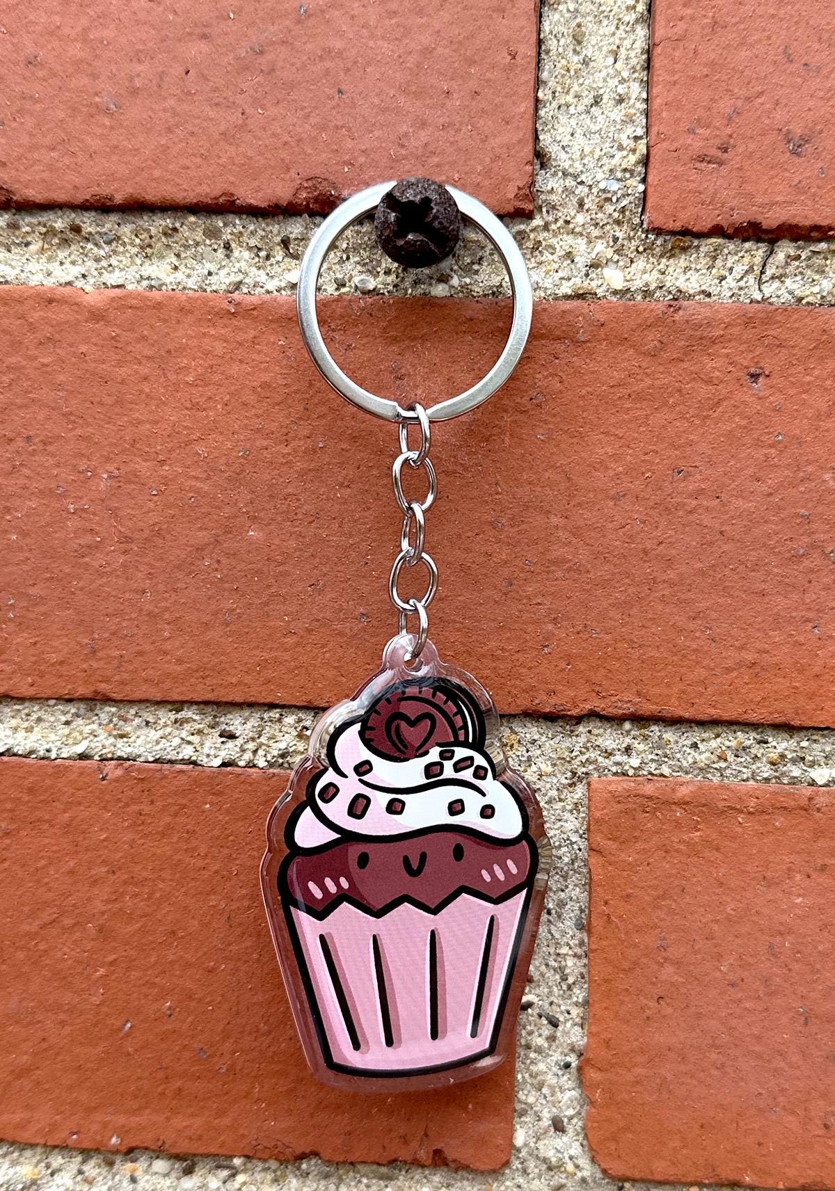 Chocolate Cupcake Keychain