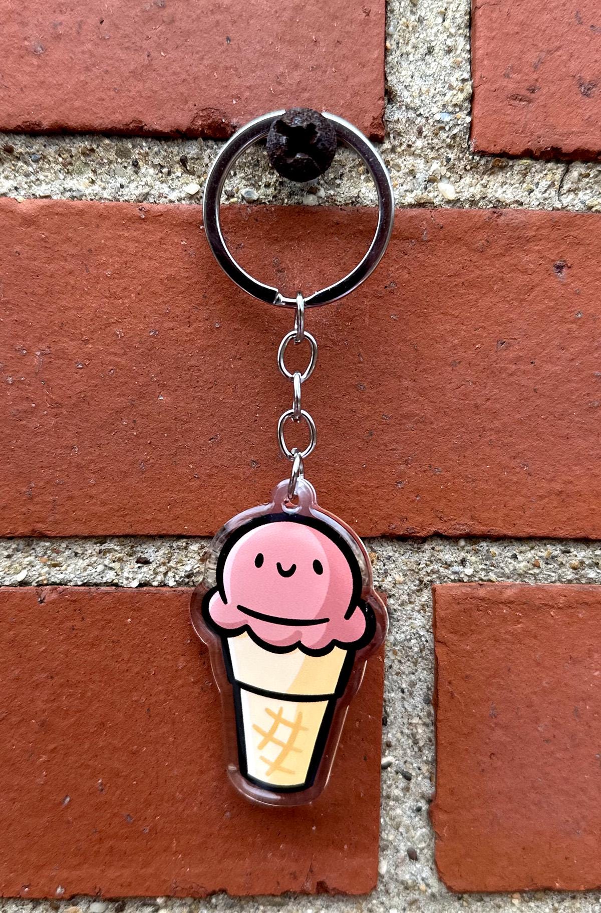 Ice Cream Cone Keychain (Chocolate)