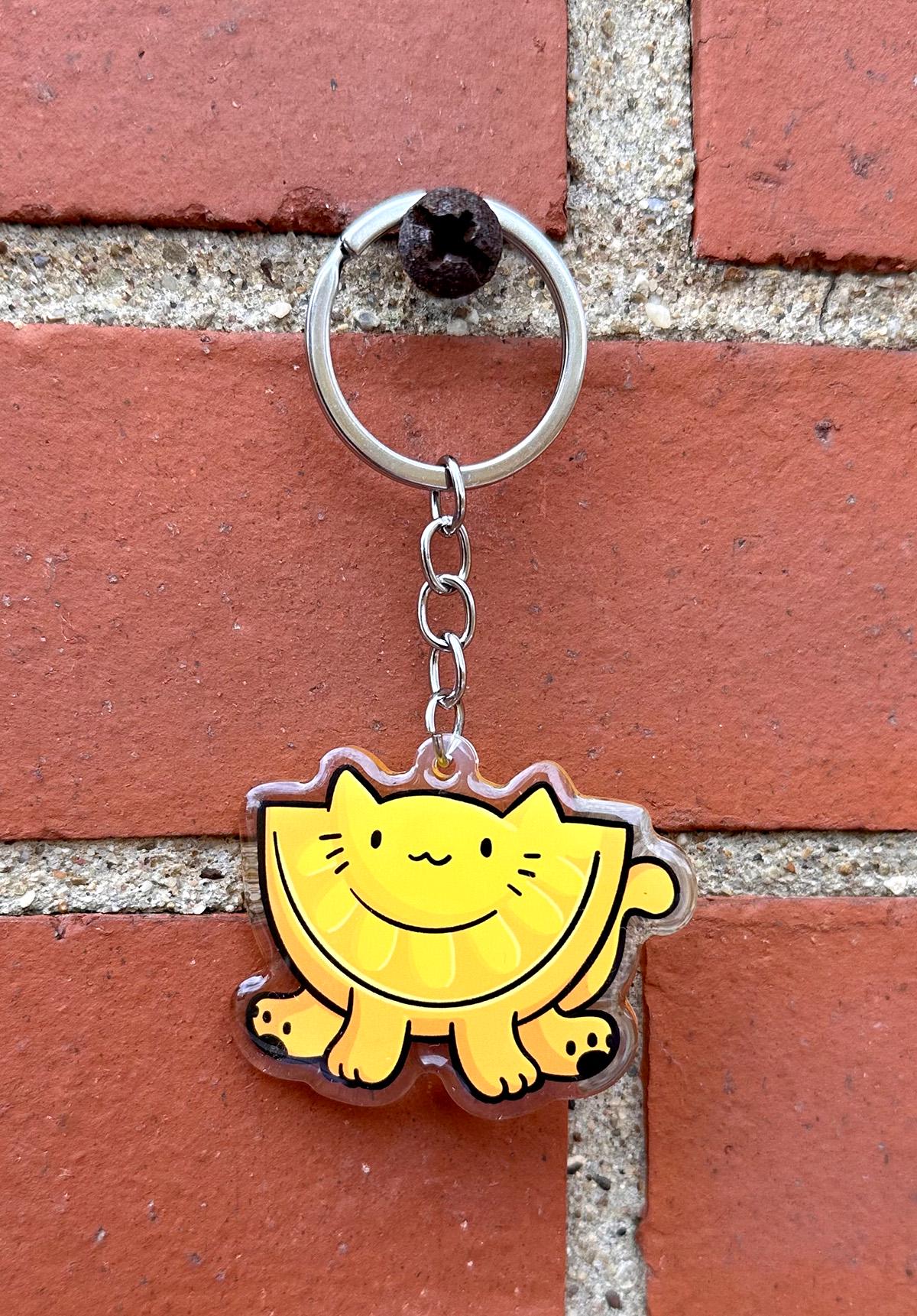 Lemon Cat Keychain