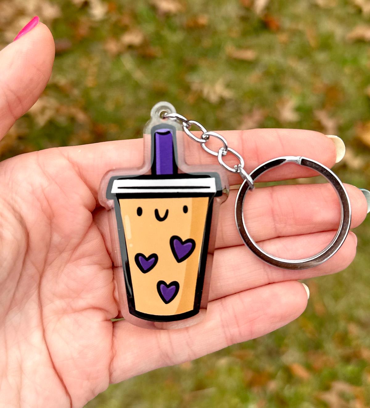 Bubble Tea Keychain (Tan)