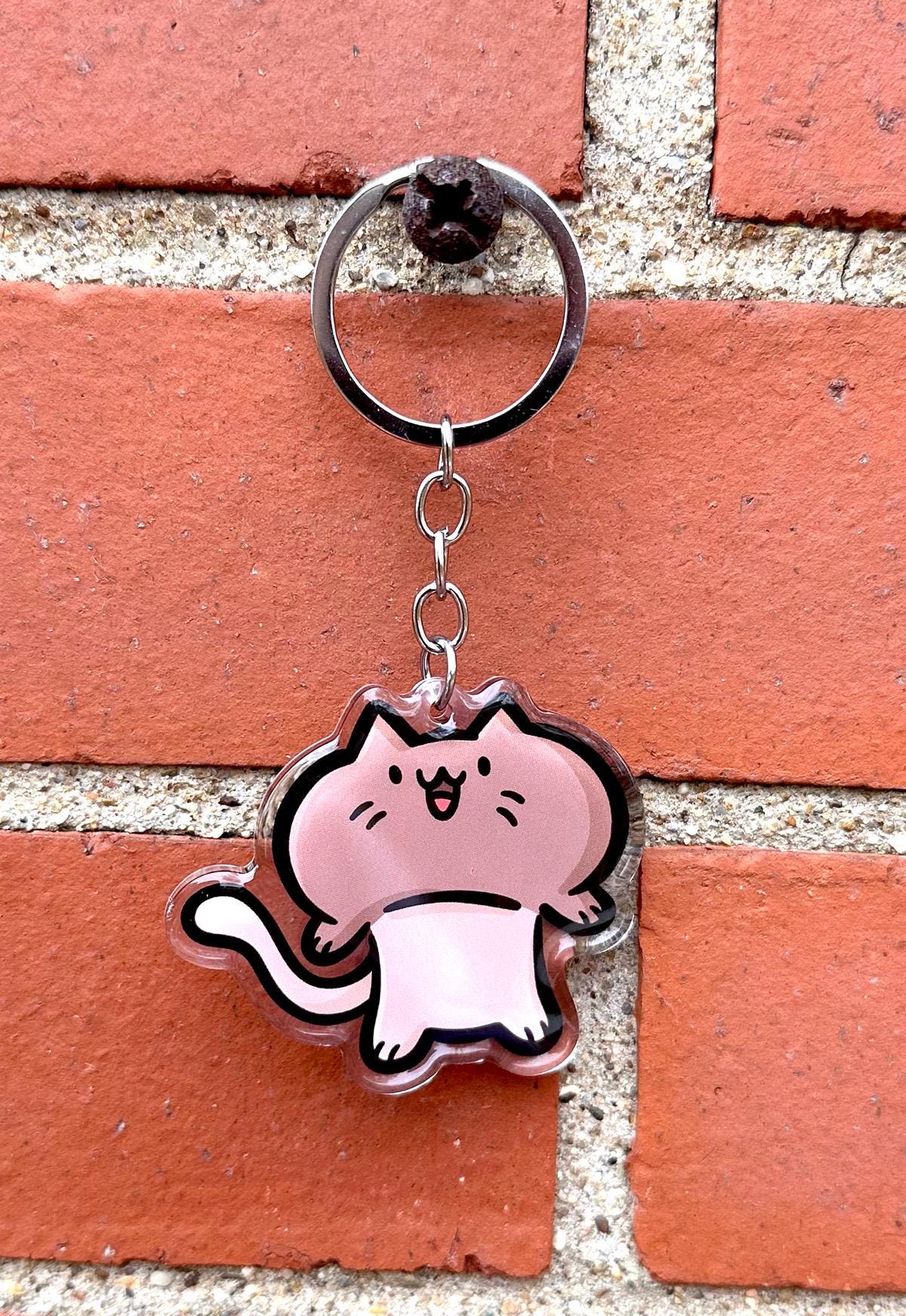 Mushroom Cat Keychain