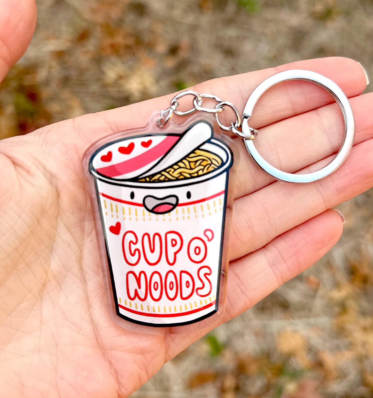 Cup of Noods Keychain