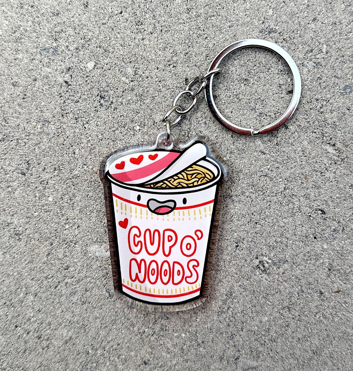 Cup of Noods Keychain