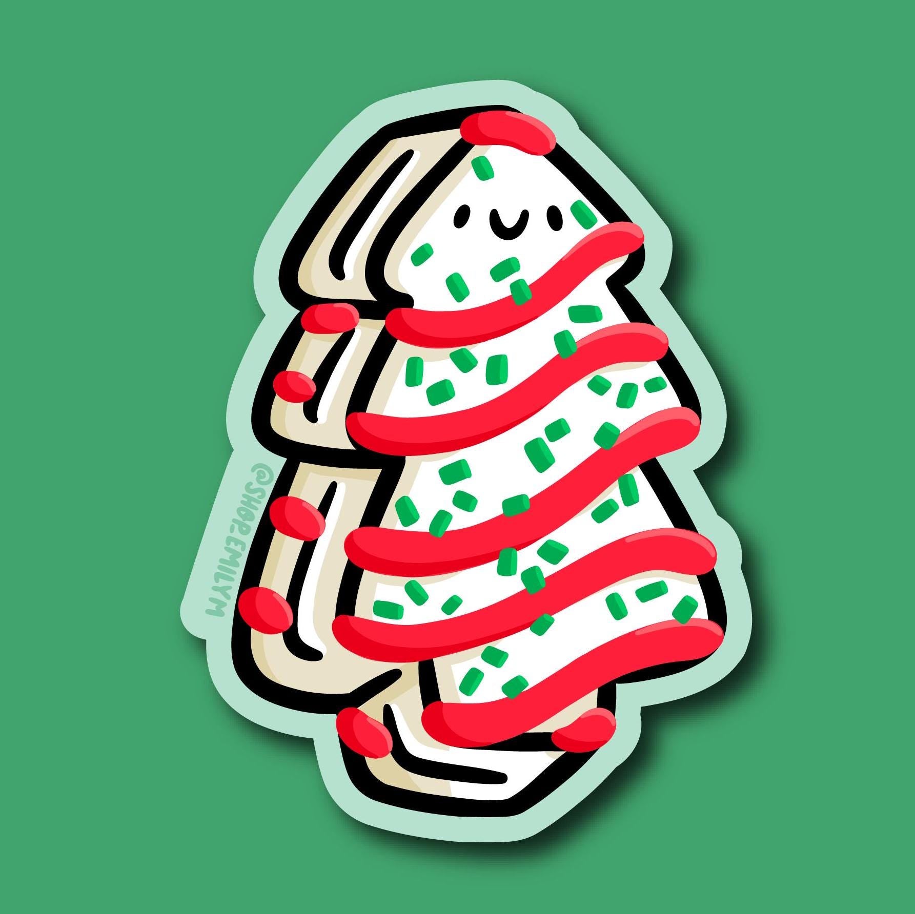 Christmas Tree Cake Sticker