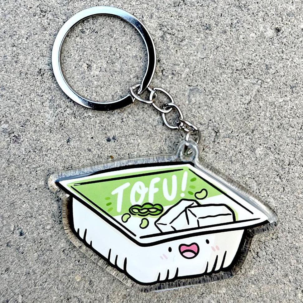 Tofu Keychain