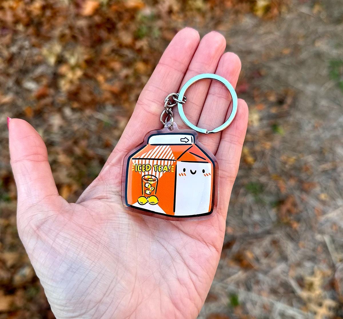 Iced Tea Carton Keychain