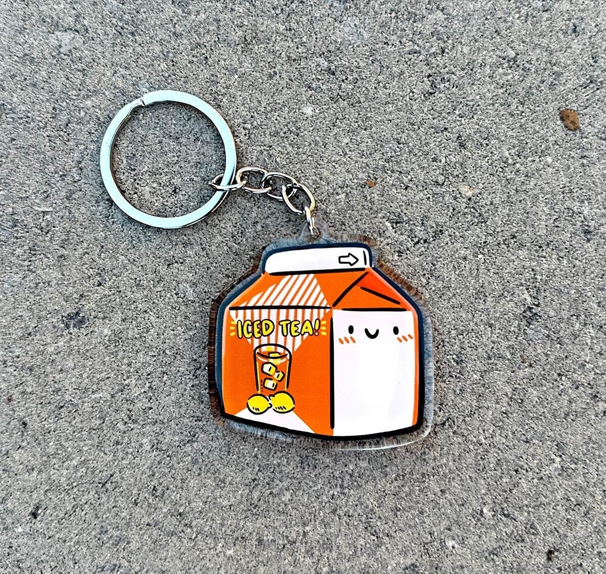 Iced Tea Carton Keychain