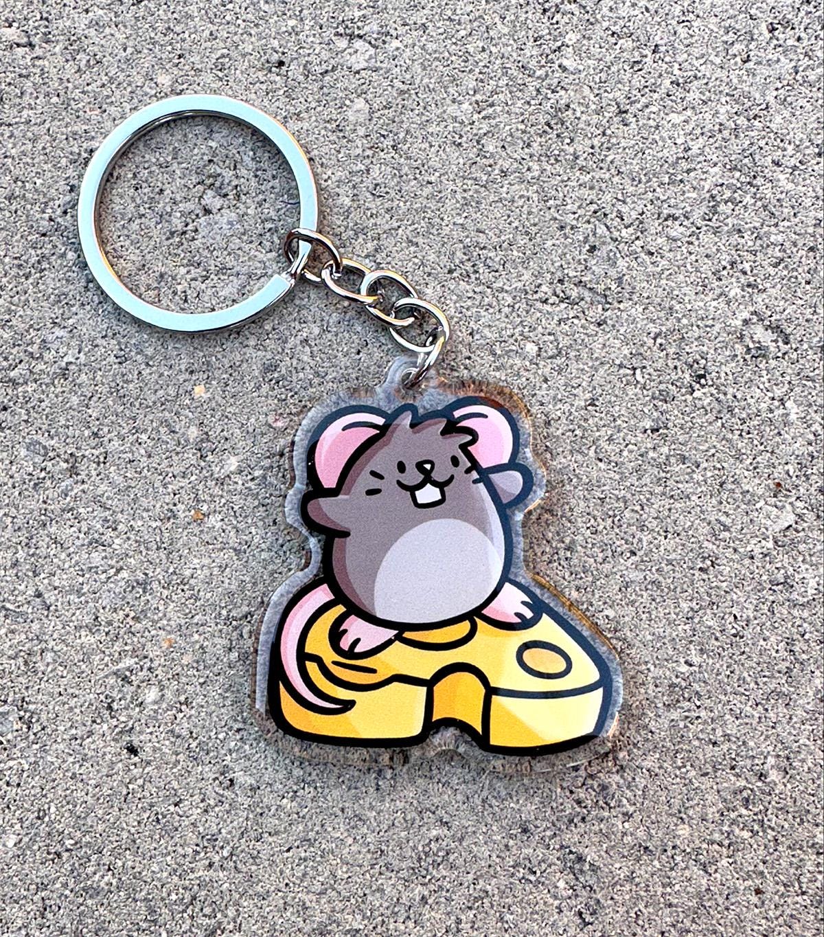 Surfing Mouse Keychain