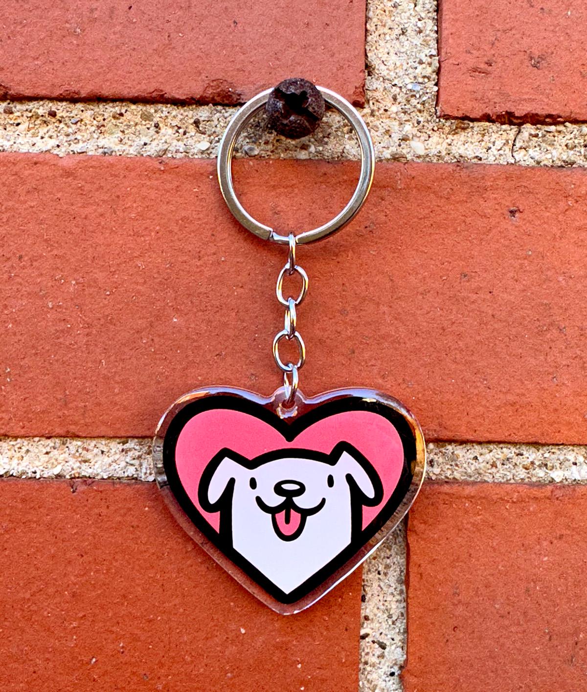 Dog Heart Keychain