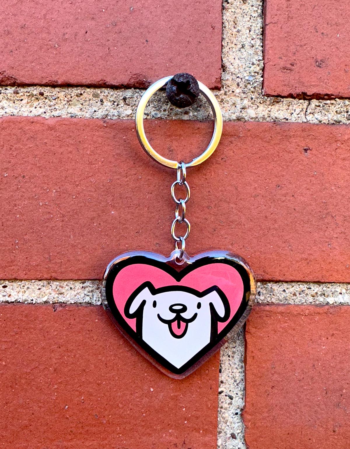 Dog Heart Keychain