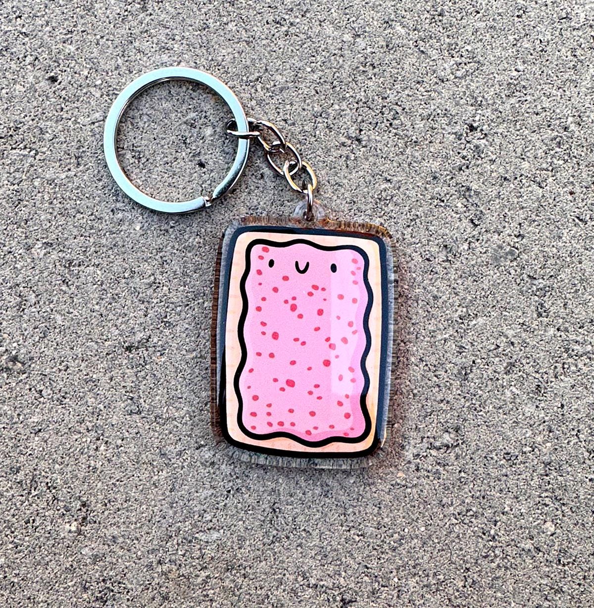 Toaster Pastry Keychain (Cherry)