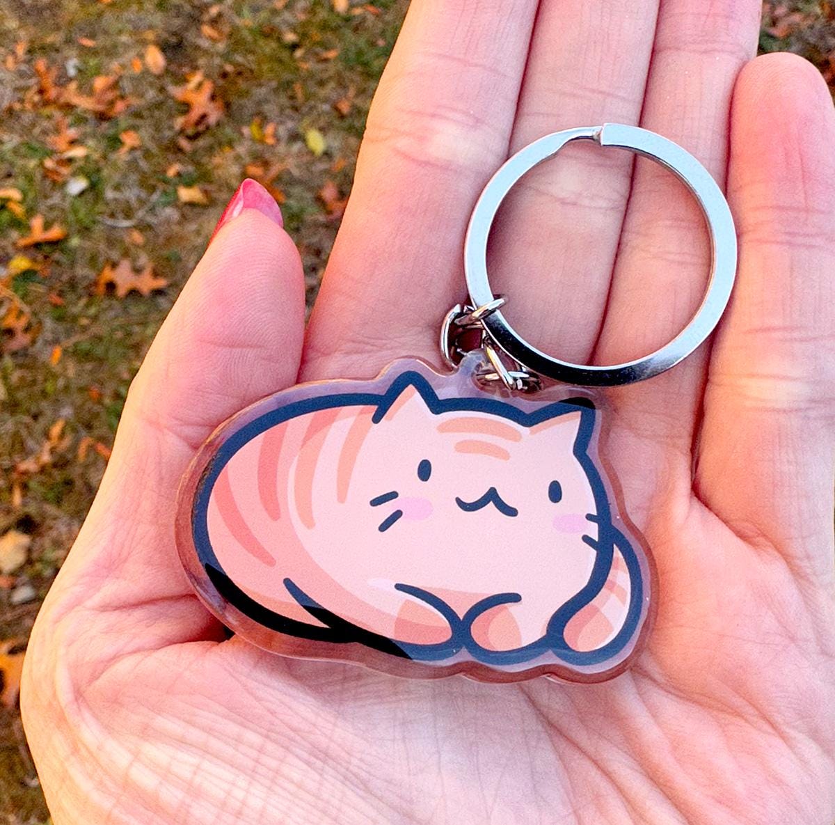 Orange Cat Keychain