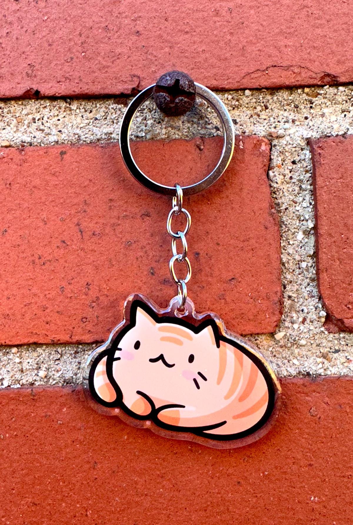 Orange Cat Keychain