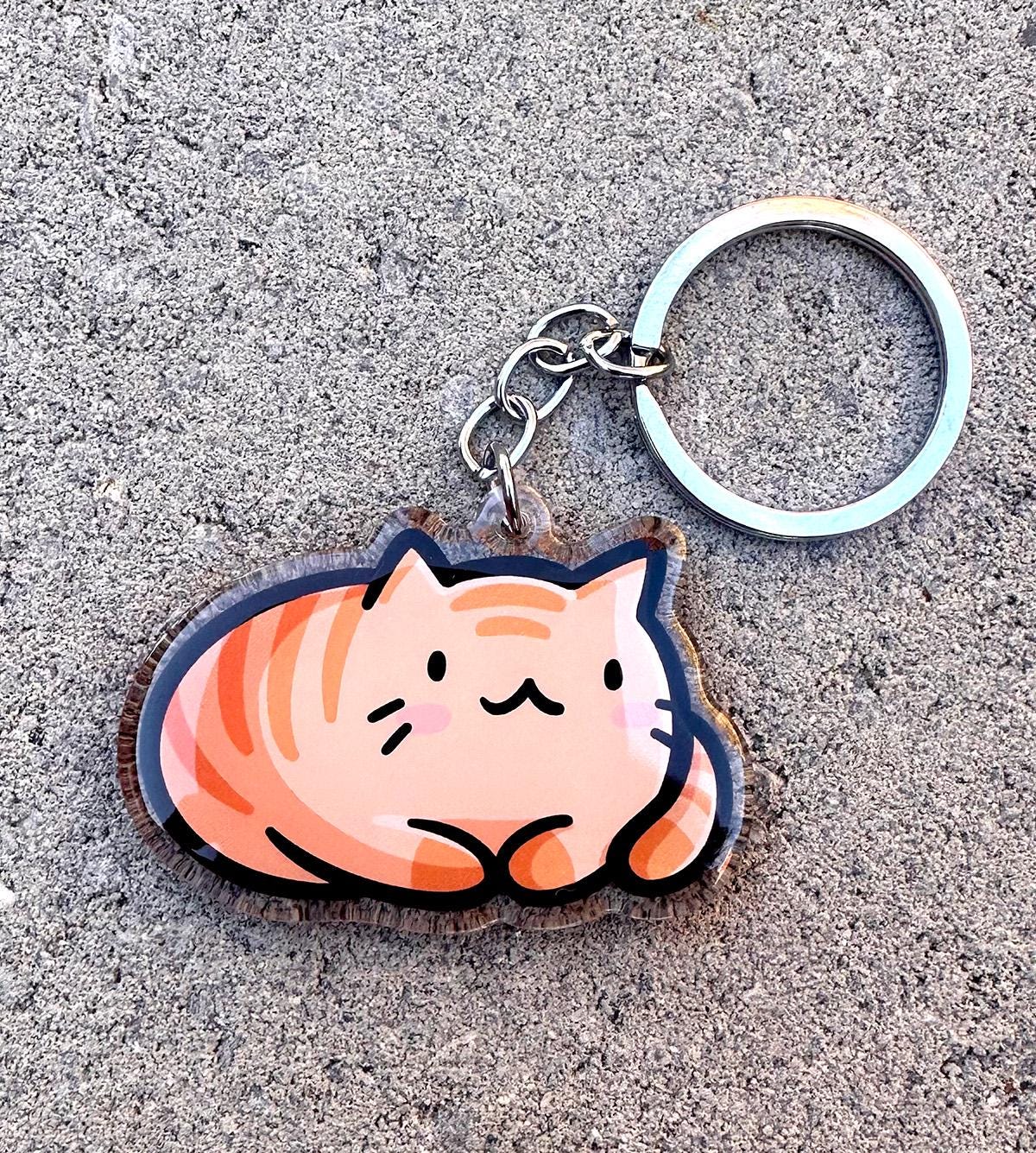 Orange Cat Keychain