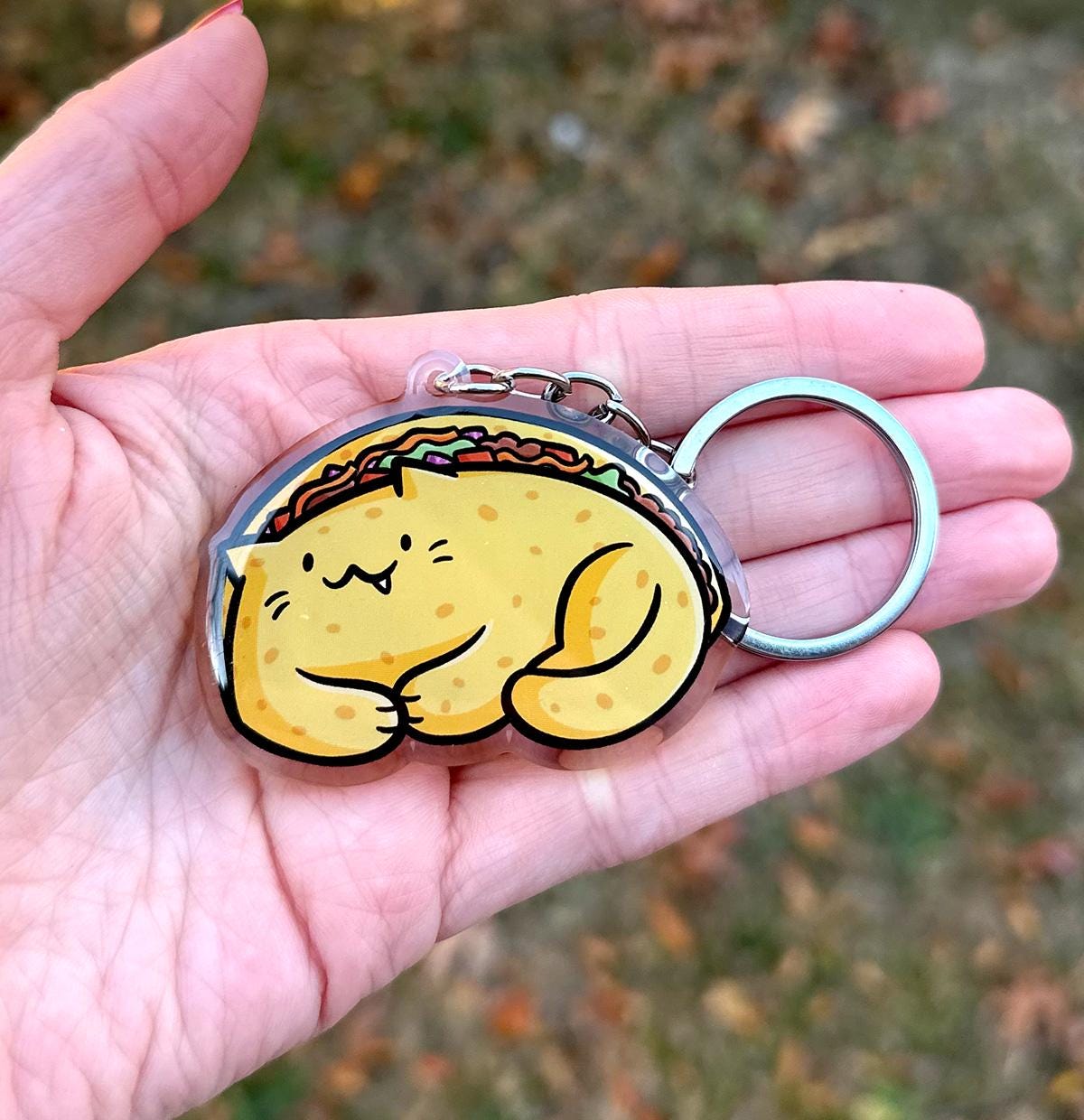 Taco Cat Keychain