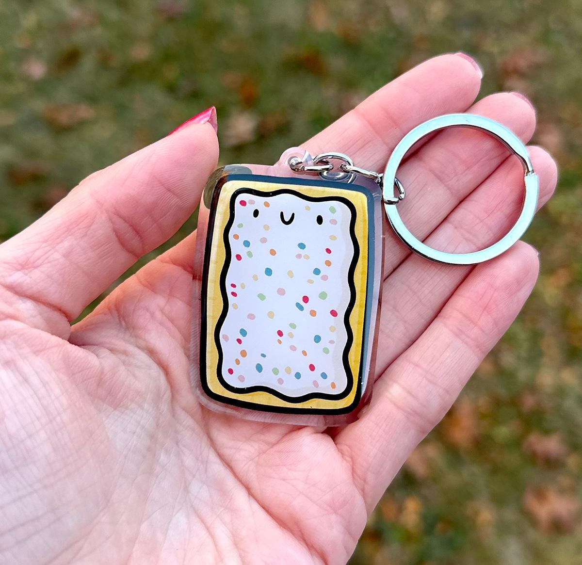 Toaster Pastry Keychain (Blueberry)