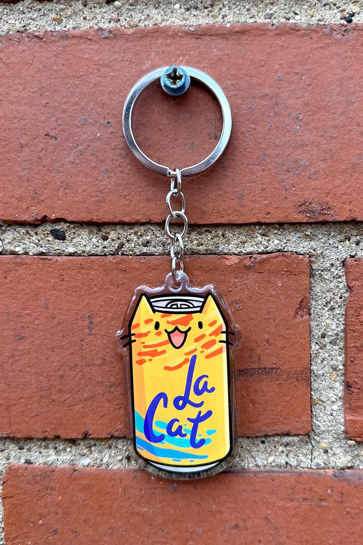 La Cat Keychain (Orange)