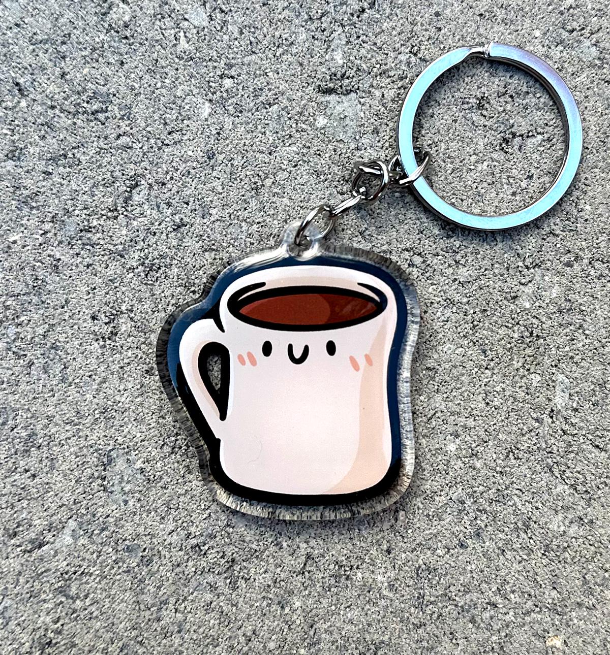 Cup of Coffee Keychain