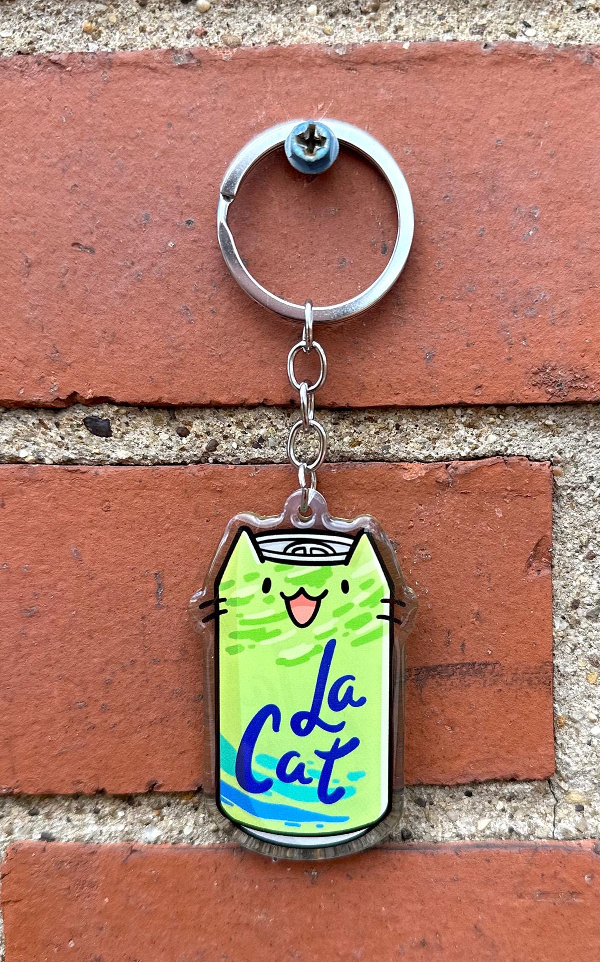 La Cat Keychain (Lime)