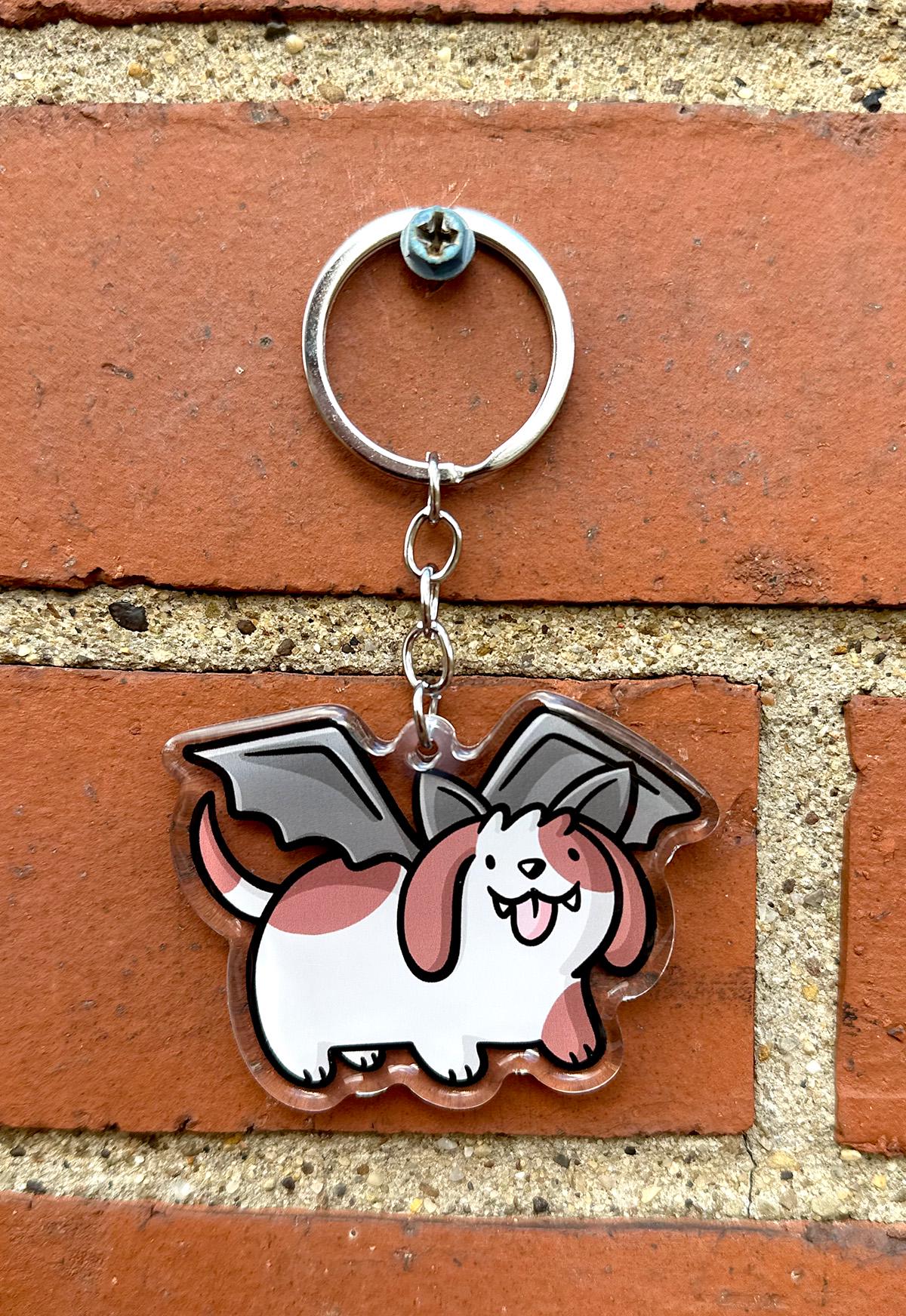 Bat Dog Keychain