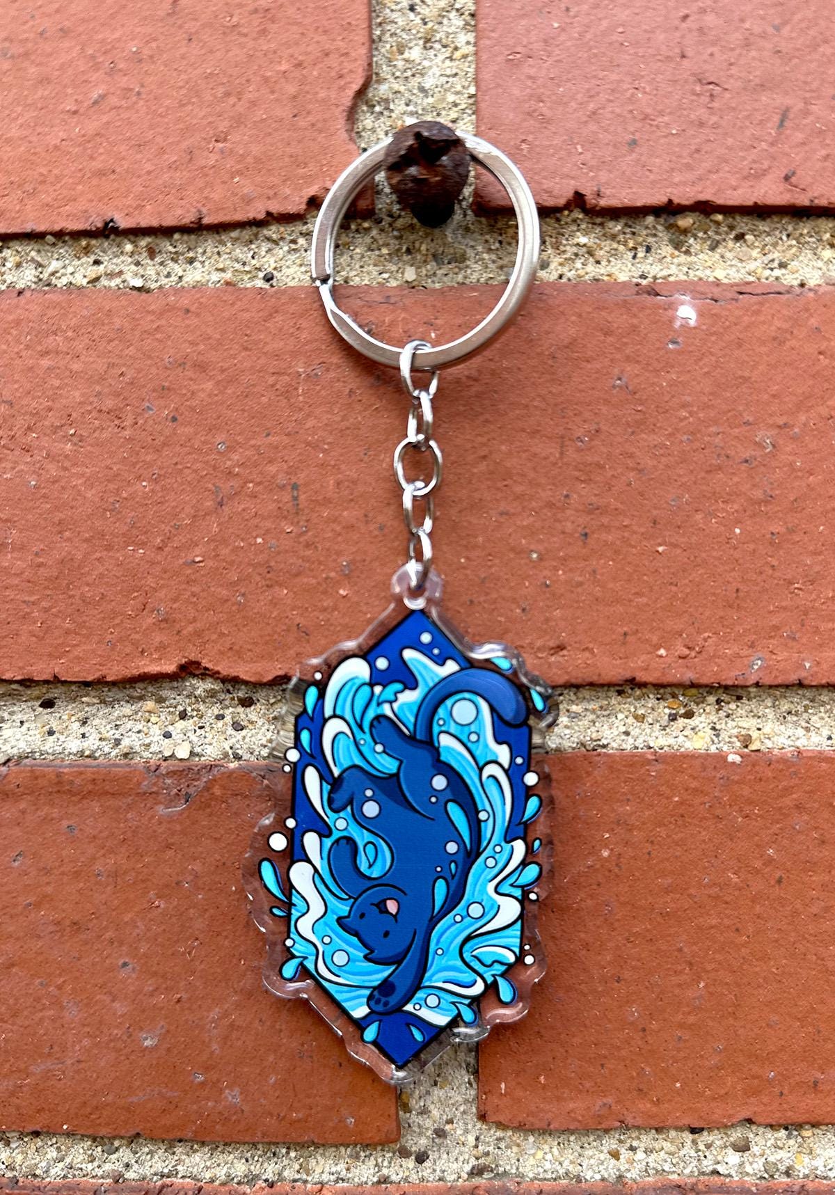 Water Cat Keychain