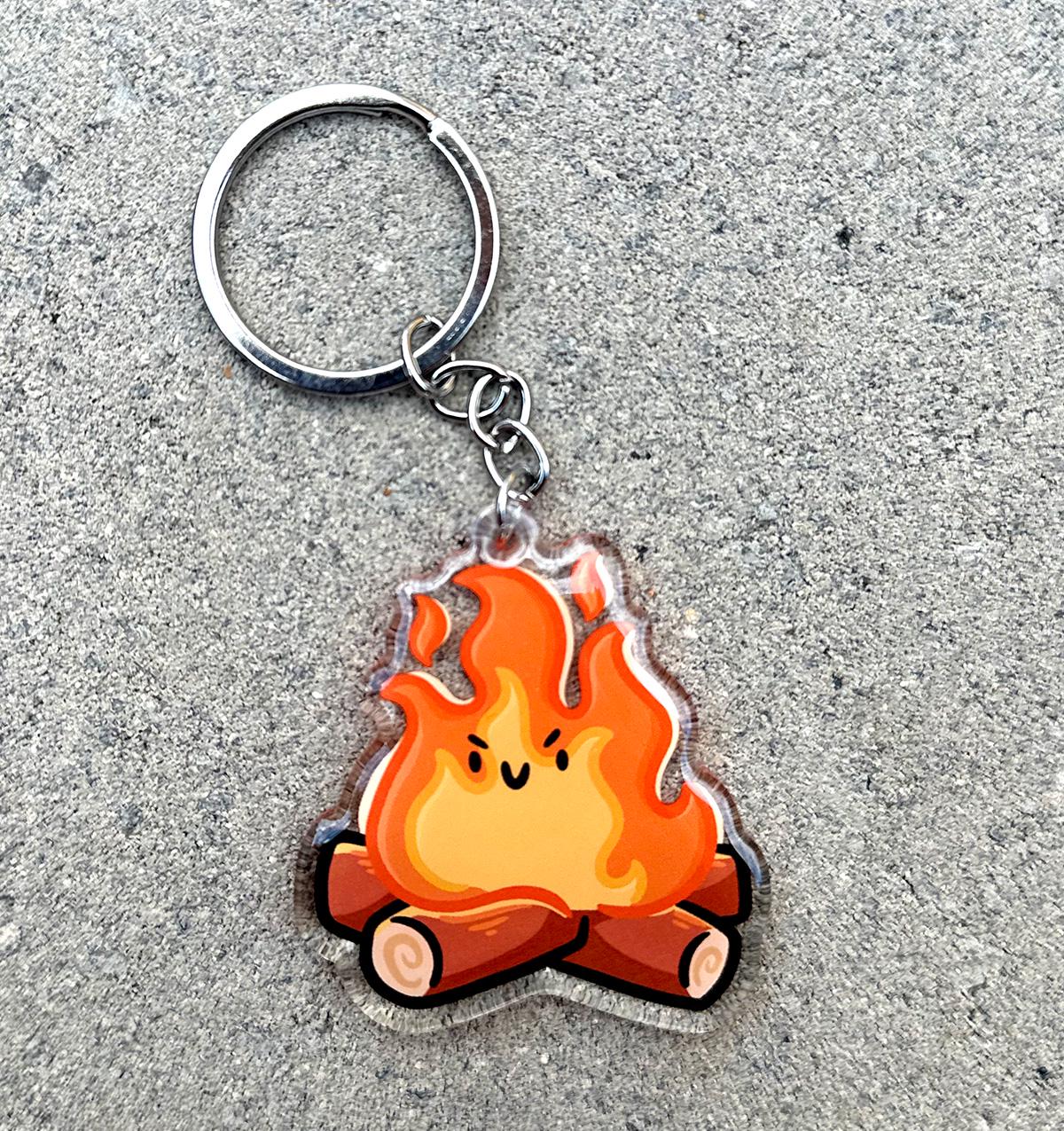 Campfire Keychain