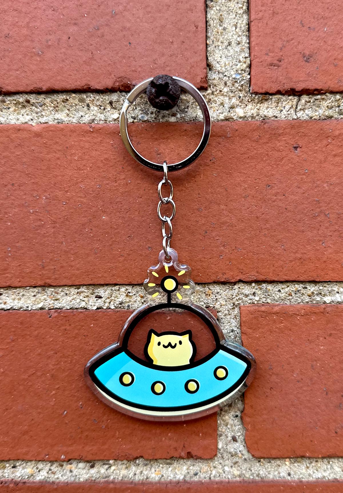 Space Cat Keychain