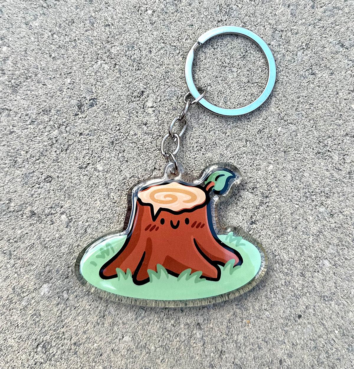 Tree Stump Keychain