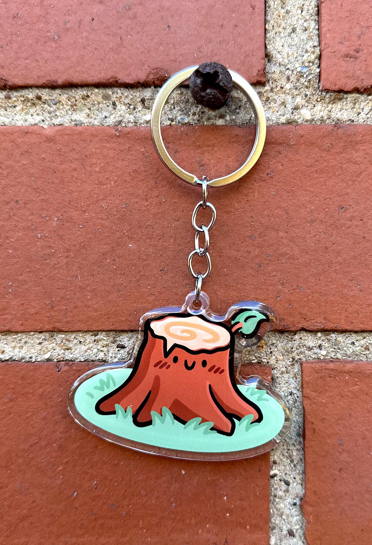 Tree Stump Keychain